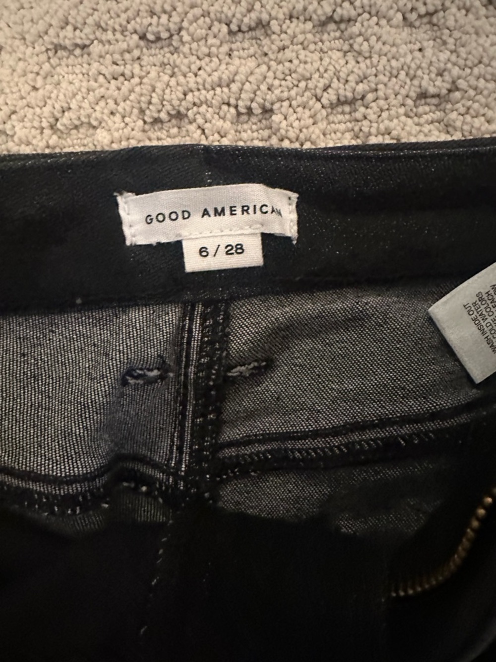 Good American Black High-Rise Stretch Jeans